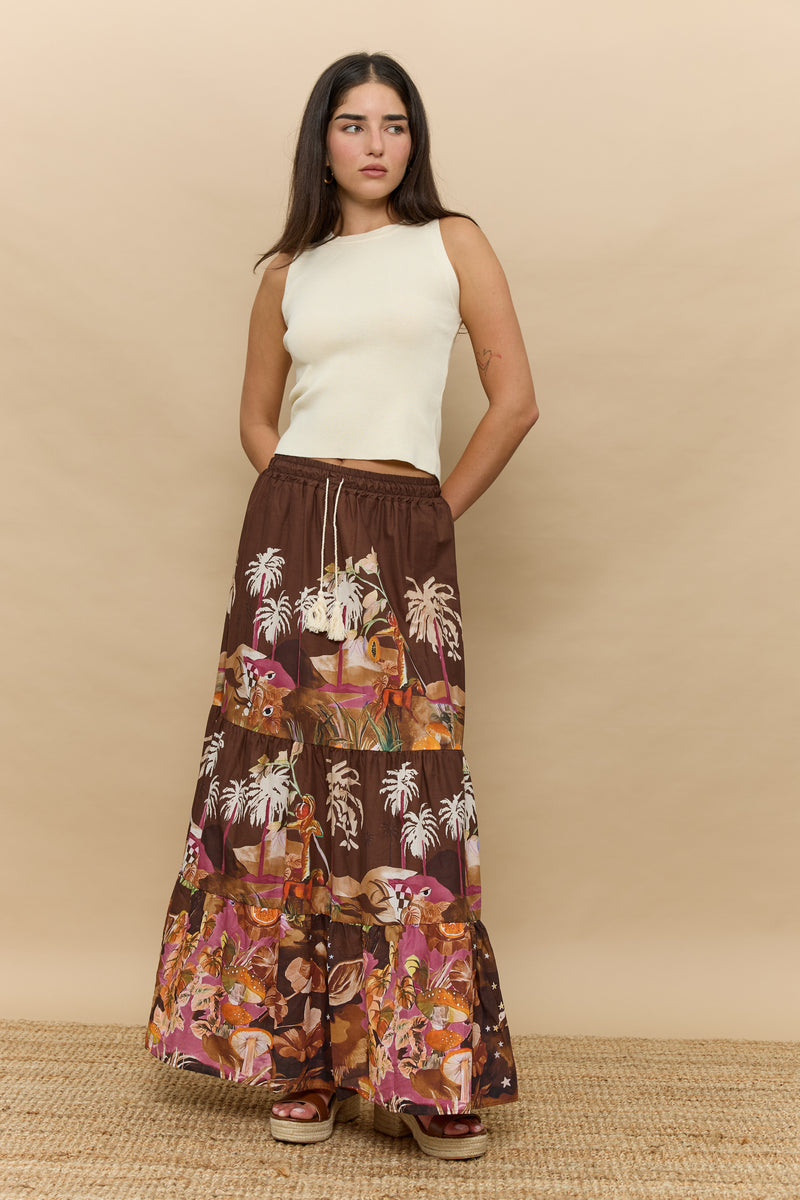 חצאית שרוך כותנה אפריקה