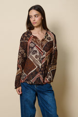 מכופתרת הלני מודפסת